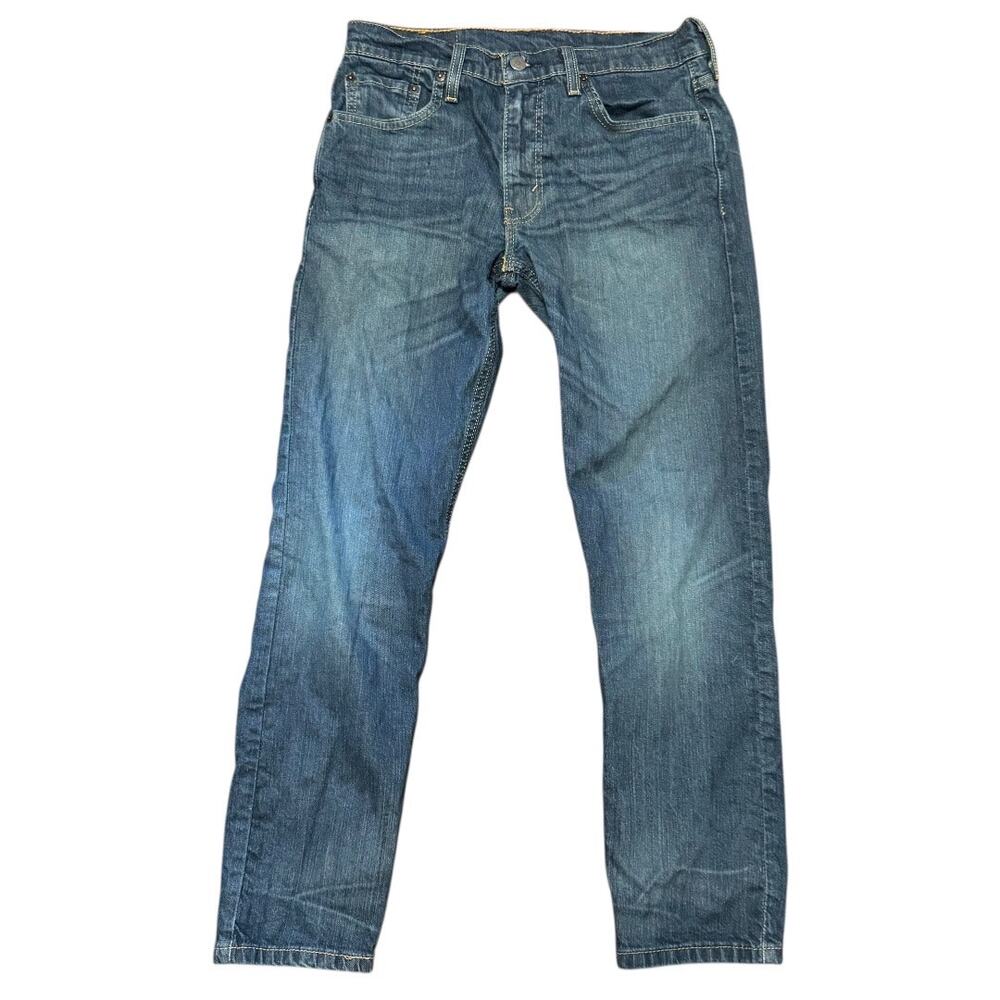 Levi’s 502 Taper Flex Jeans W30 L30 Dark Wash Water<Less Men’s Denim - Picture 2 of 7